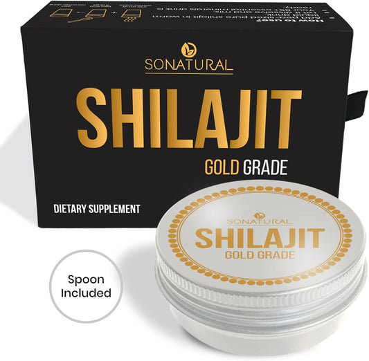 100% Pure Himalayan Organic Shilajit Resin - 30g Gold Grade with Fulvic Acid & 85+ Trace Minerals for Energy & Immune Support, 2 Months Supply