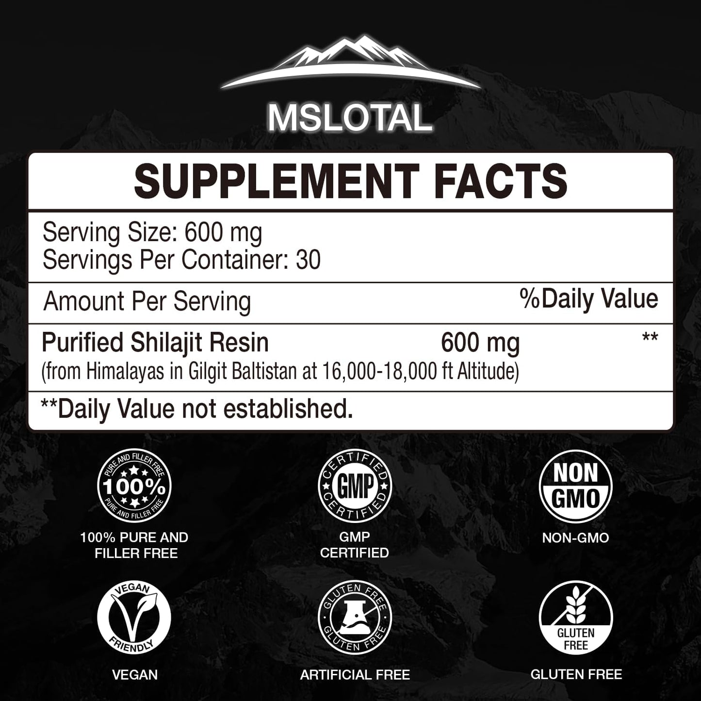 100% Pure Himalayan Shilajit Resin Gold Grade Supplement - 60g Shilajit for Men and Women - Includes 85+ Trace Minerals - 30g (2 Packs)