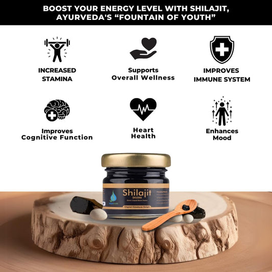100% Pure Himalayan Shilajit Resin with Fulvic Acid & 85+ Trace Minerals - Energy & Immune Support - 15g
