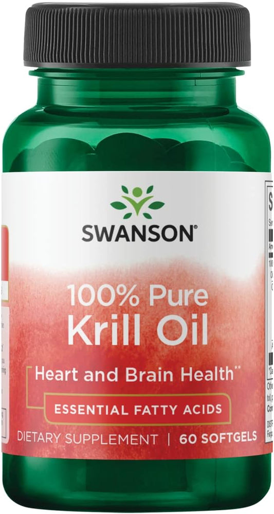 100% Pure Krill Oil Capsules - 500mg, 60 Softgels by Swanson
