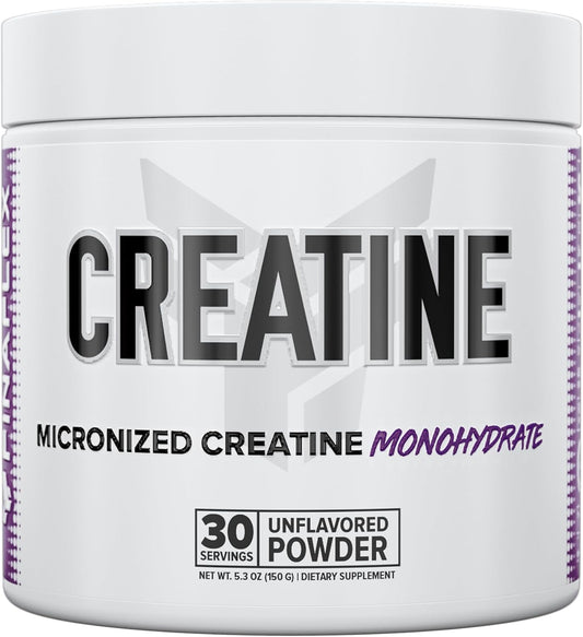 100% Pure Micronized Creatine Monohydrate Powder - 5.3 oz, Unflavored - Enhances Muscular Strength, Size, and Performance - 30 Servings