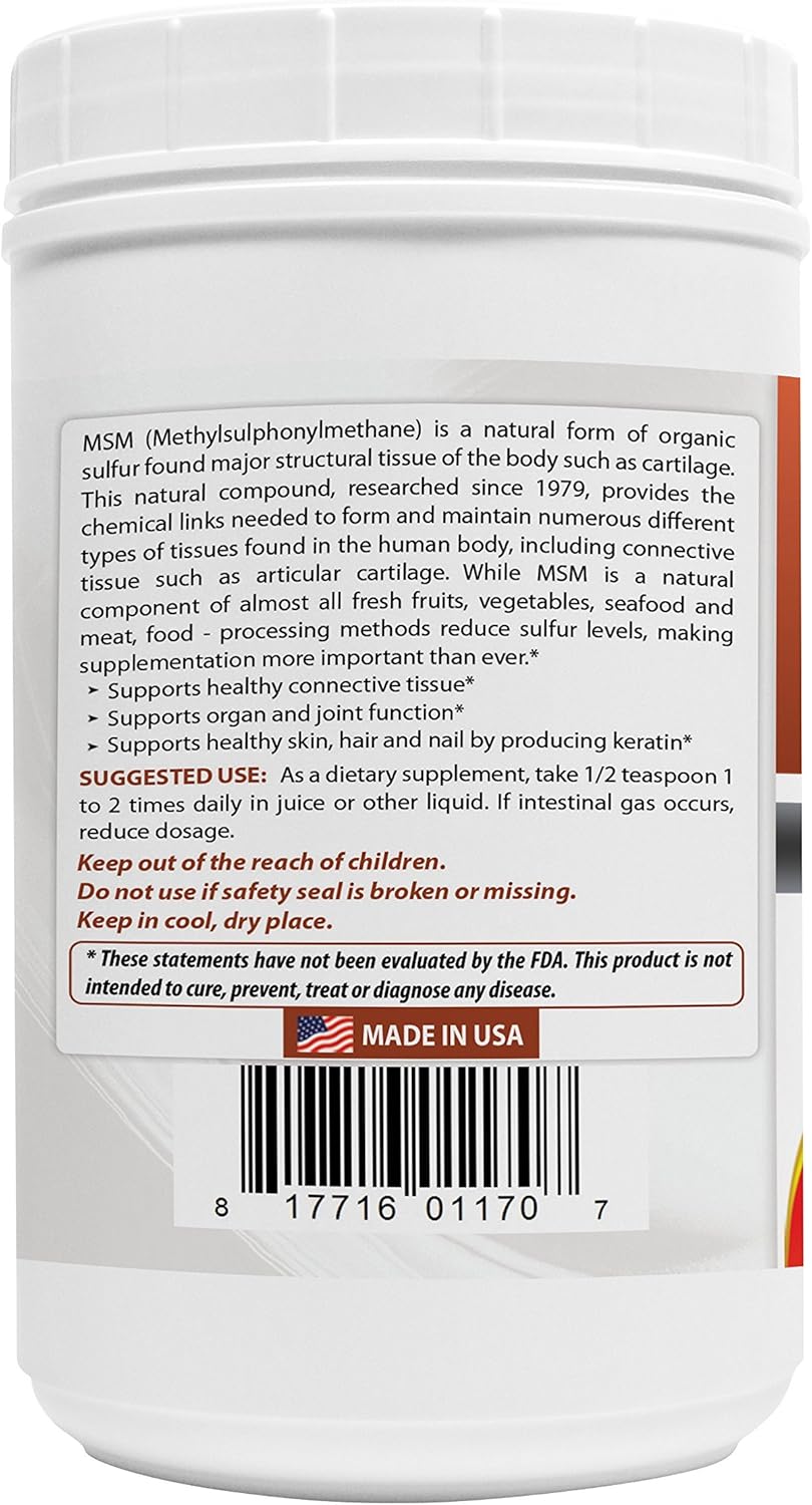 100% Pure MSM Powder - Best Naturals, 1 Pound