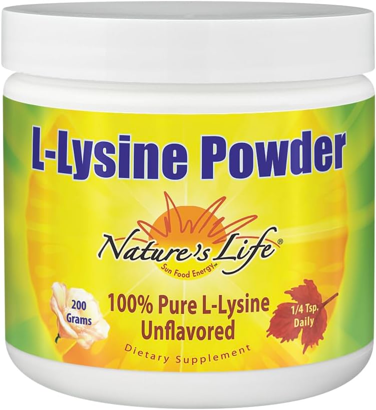 100% Pure Natural L-Lysine Powder for Healthy Immune Support | Vegetarian Formula with 460 Servings | Unflavored, Sugar-Free