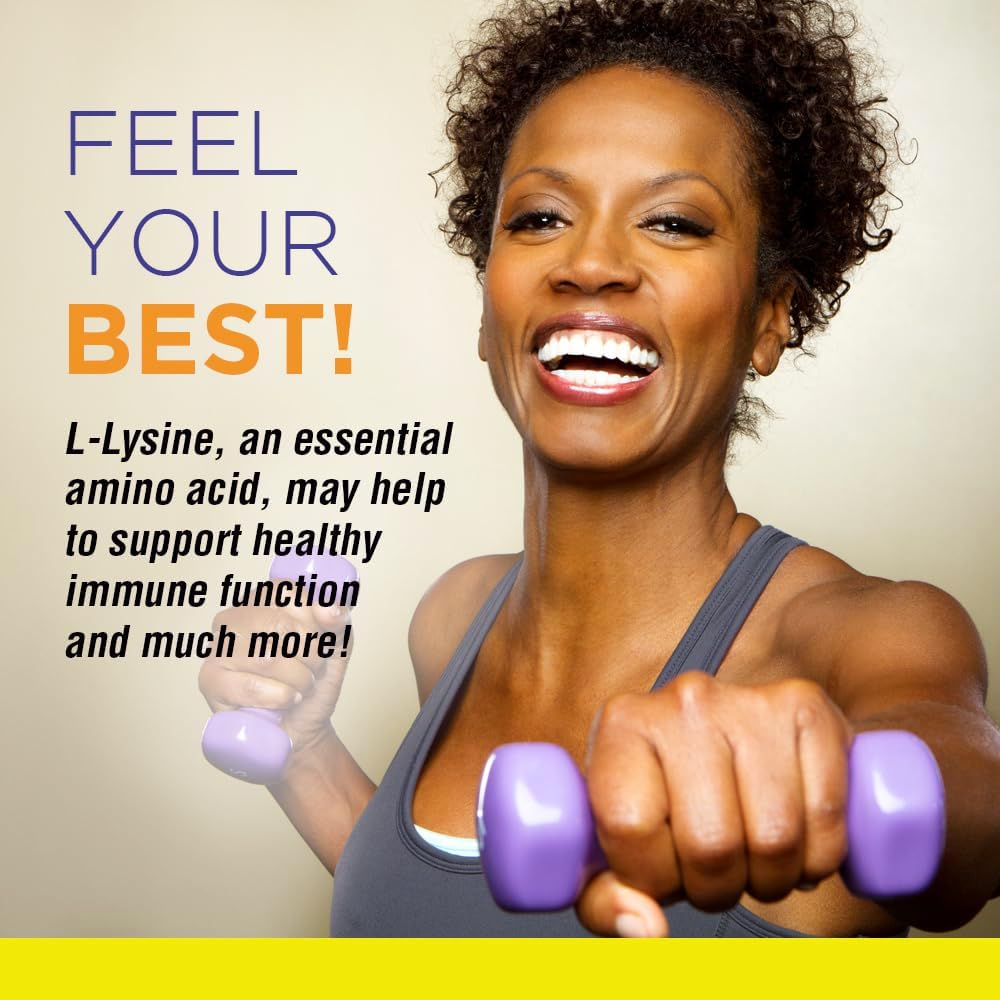 100% Pure Natural L-Lysine Powder for Healthy Immune Support | Vegetarian Formula with 460 Servings | Unflavored, Sugar-Free