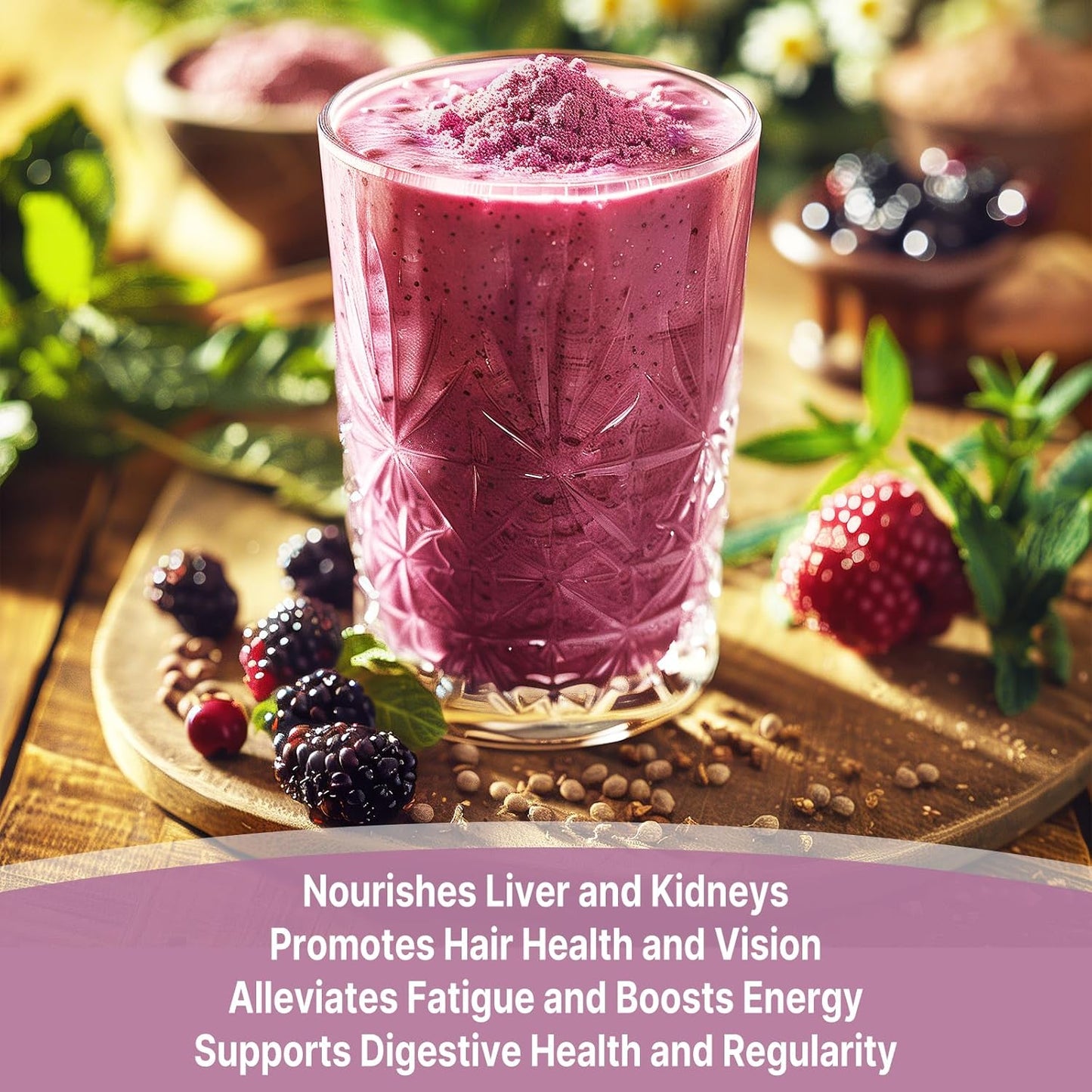100% Pure Organic Mulberry Juice Powder - 16 oz - Supports Liver & Kidney - Rich in Vitamins - Green Superfood