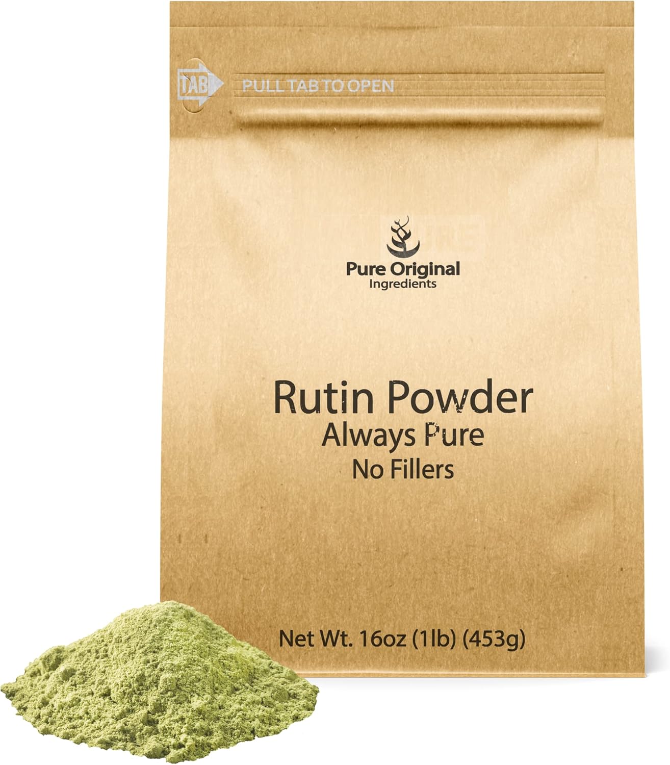 100% Pure Rutin Powder - Lab Verified, No Additives or Fillers - 16 Ounce Size