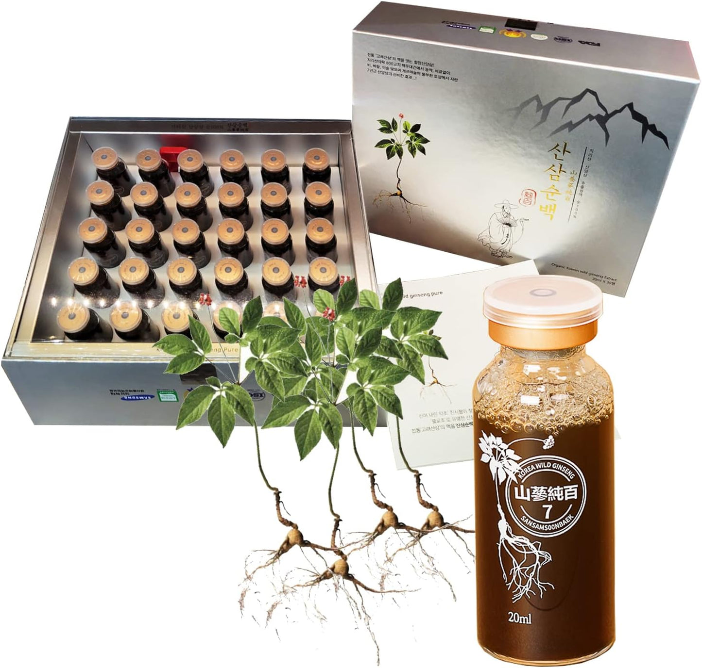 100% Pure Wild Ginseng Extract - KPurity (30 Bottles x 20ml)