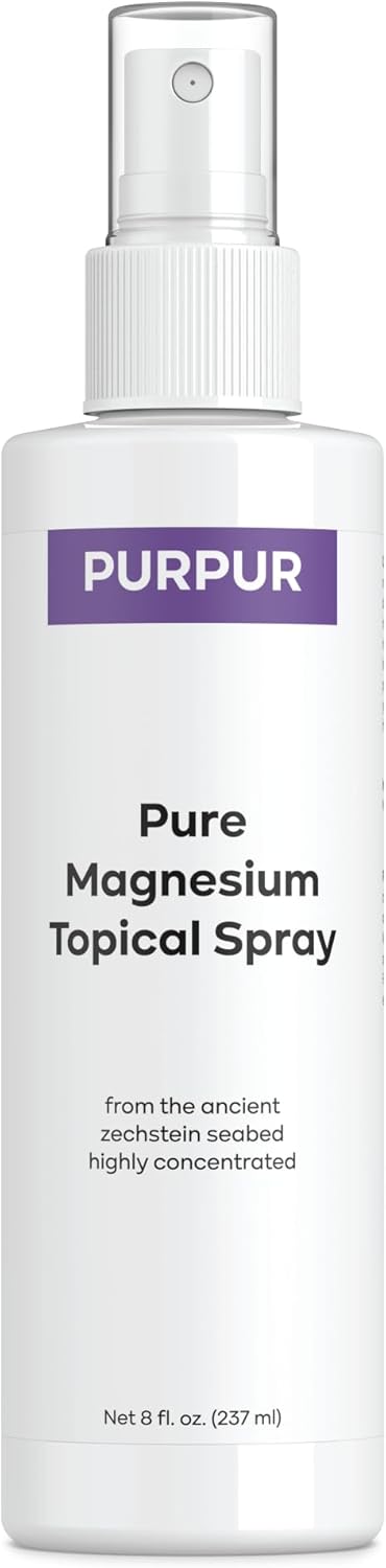 100% Pure Zechstein Magnesium Oil Spray for Muscle Recovery, Joint Support, and Skin Health - 8 oz
