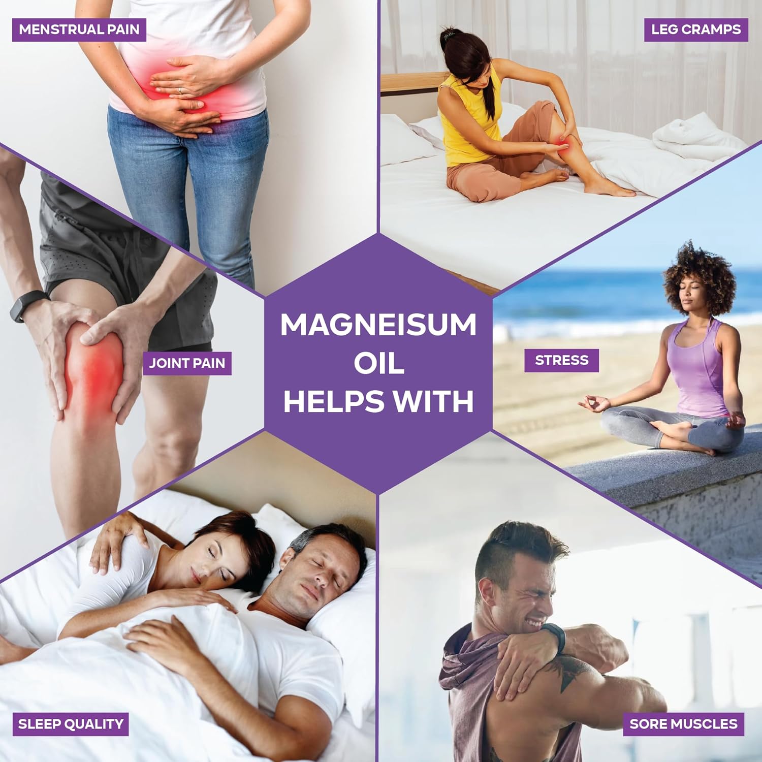 100% Pure Zechstein Magnesium Oil Spray for Muscle Recovery, Joint Support, and Skin Health - 8 oz