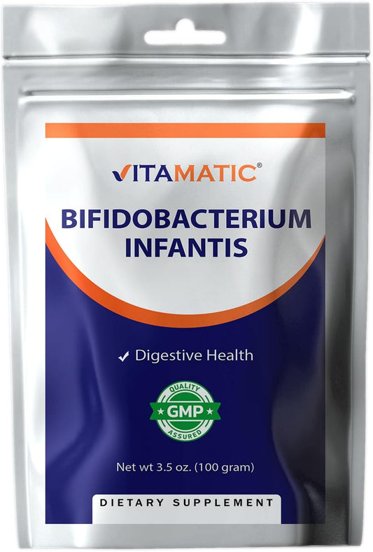 100 Servings of Vitamatic Bifidobacterium Infantis Probiotic Powder for Digestive Health - 100g (3.5 oz)