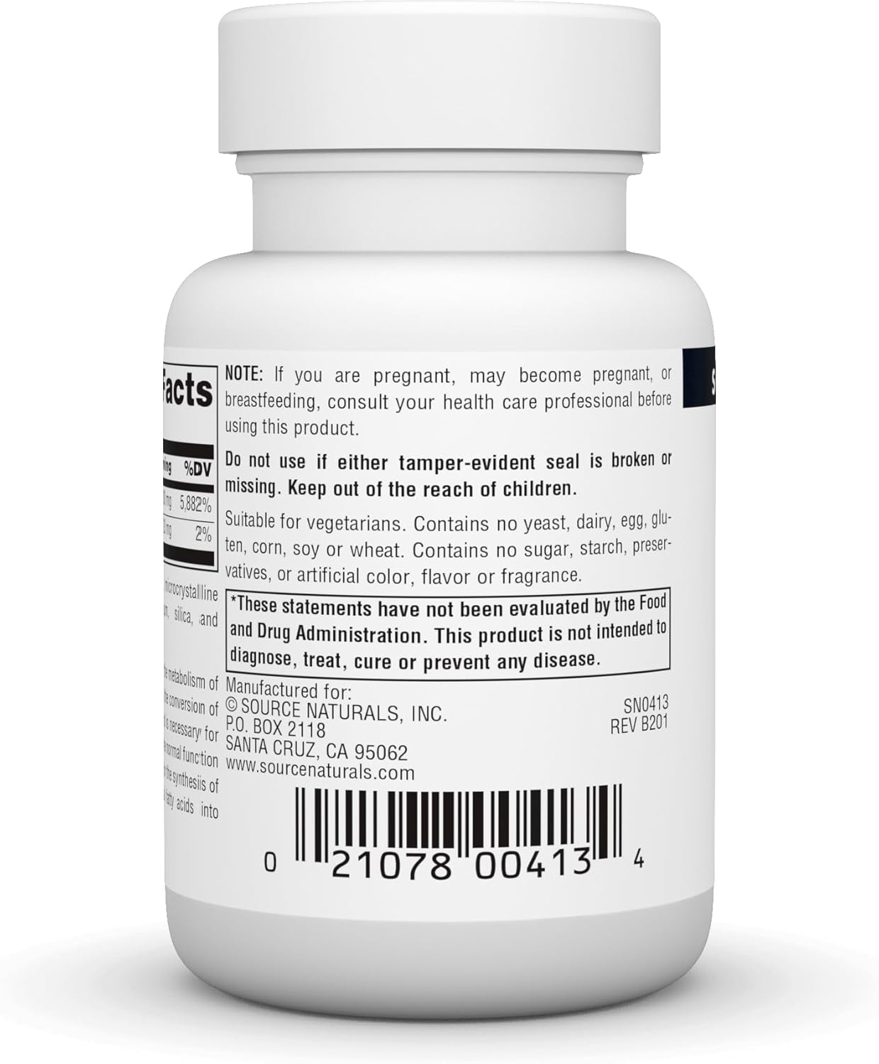 100 Tablets of Source Naturals Vitamin B-6 100mg for Immune System Support