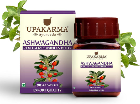 100% Vegan Ashwagandha Extract Capsules - Mood Enhancer & Immune Support - 1000 MG Daily Dosage - 45 Days Supply