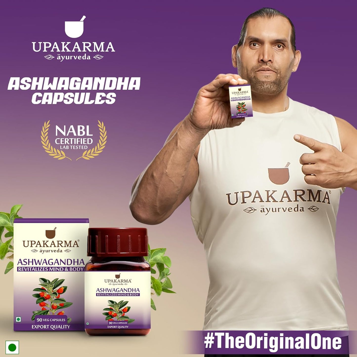 100% Vegan Ashwagandha Extract Capsules - Mood Enhancer & Immune Support - 1000 MG Daily Dosage - 45 Days Supply