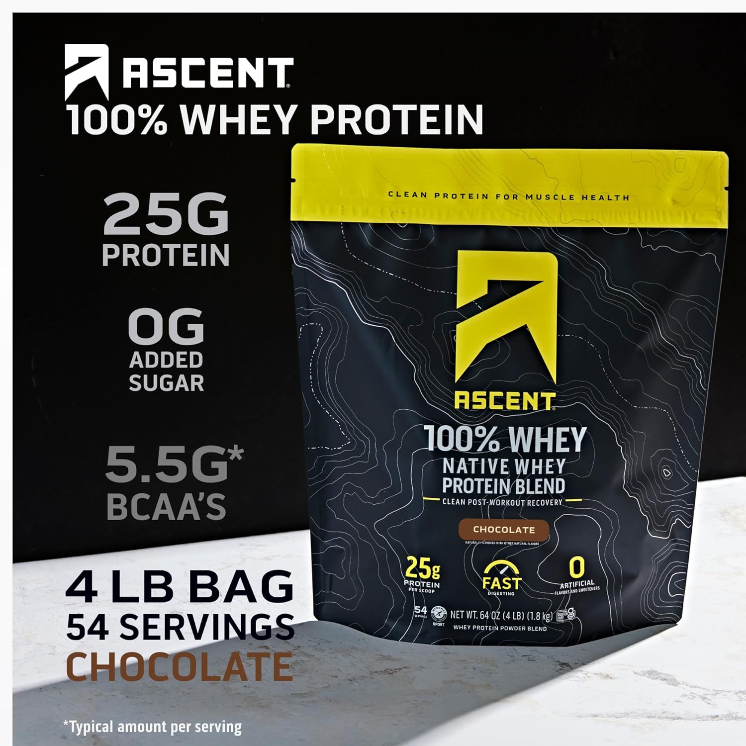 100% Whey Protein Powder, Chocolate Flavor, 4 lb + Electrolyte Hydration + Energy, Orange Mango, 40 Servings