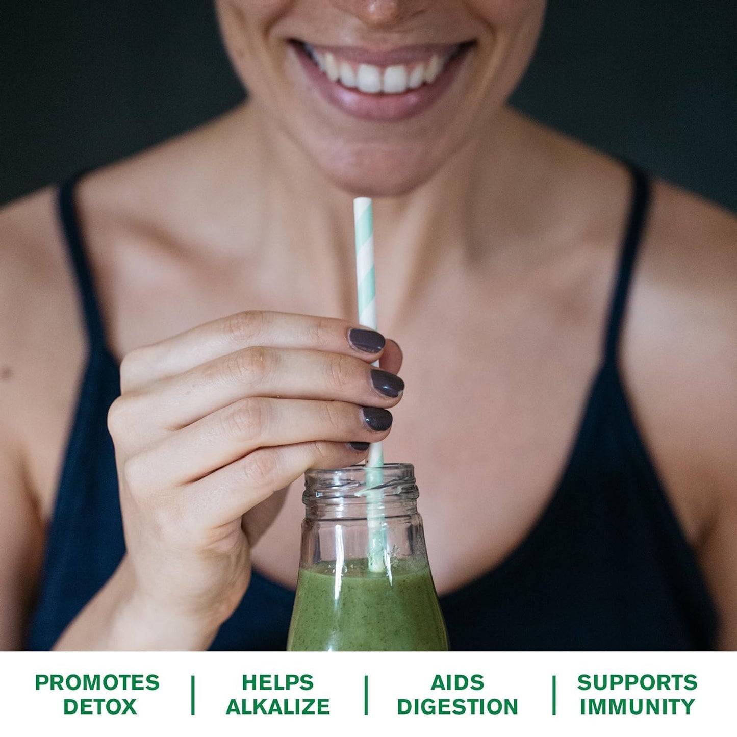 100% Whole-Leaf Wheat Grass Powder for Energy, Detox & Immunity Support - Chlorophyll-Rich Greens Powder - 100 Servings