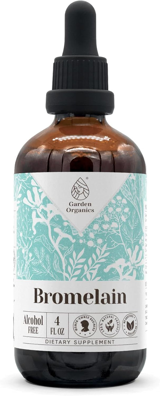 100% Wildcrafted Bromelain Pineapple Tincture Extract - Immune System Booster, Alcohol-Free Liquid Drops (4 fl oz)