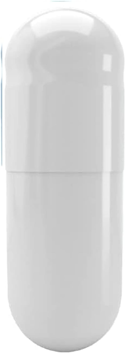 1000 Count Capsuline Size 0 White Empty Vegan Capsules - DIY Vegetable Capsule Filling - Kosher, Halal, Non-GMO