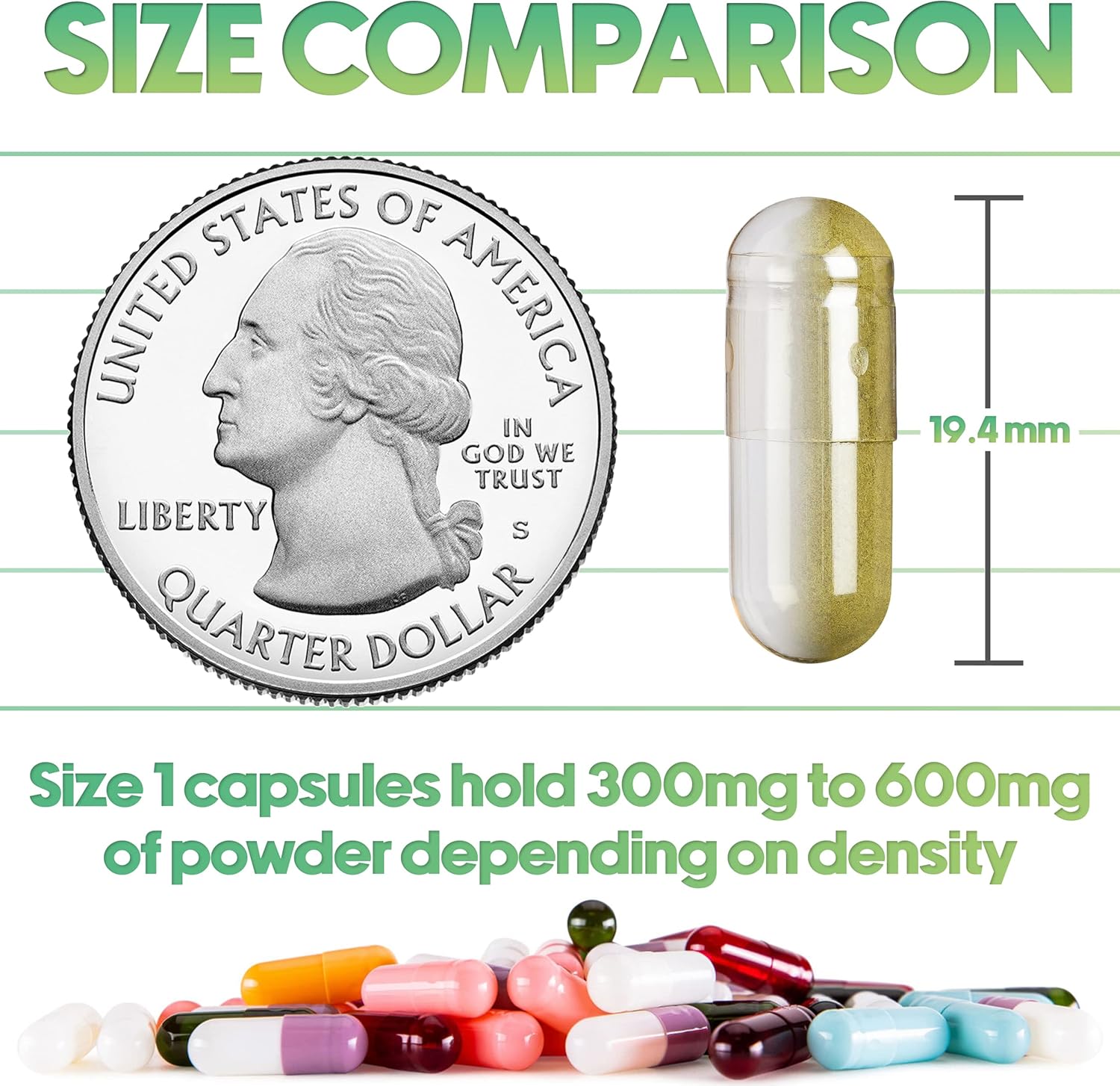 1000 Count XPRS Nutra Size 1 Empty Gelatin Capsules for DIY Capsule Filling - Clear Red/White Bovine Pill Caps