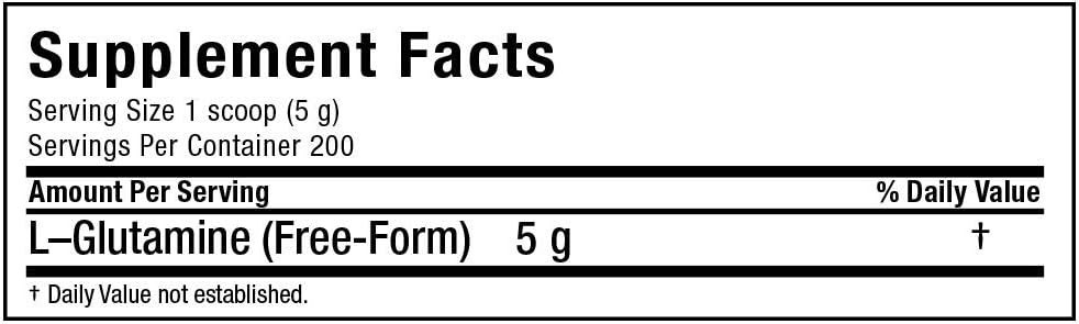 1000 Grams ALLMAX Nutrition L-Glutamine Powder for Muscle Recovery - Gluten-Free & Vegan Formula