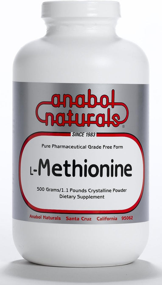 1000 Grams Anabol Naturals L-Methionine Free Form Pure Crystalline Powder Supplement