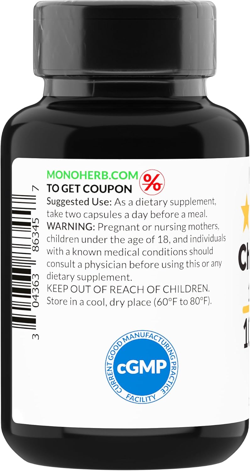 1000 mg Chlorophyll Extract Capsules - 90 Vegetarian Capsules by MONOHERB