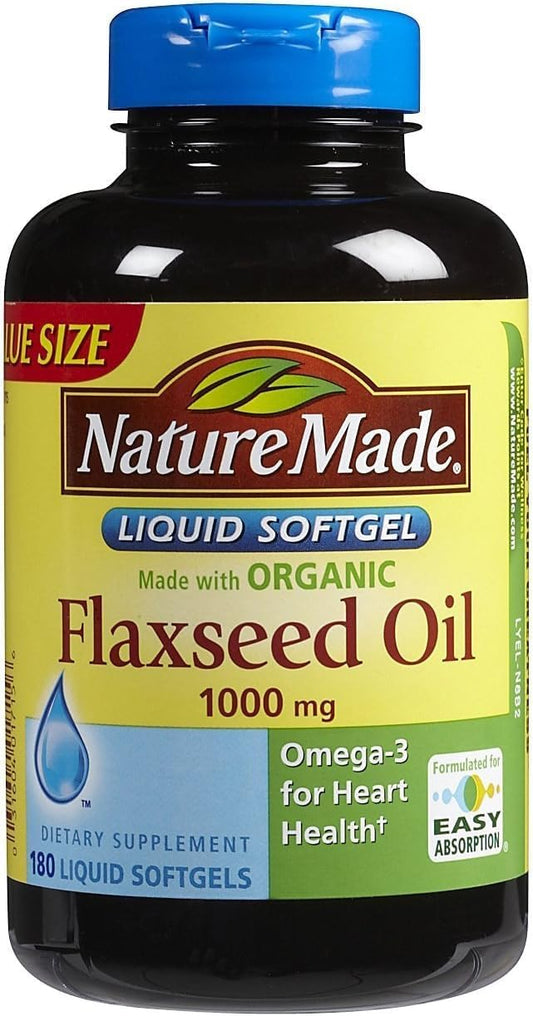 1000 mg Flaxseed Oil Softgels by Nature Made for Heart Health and Joint Support