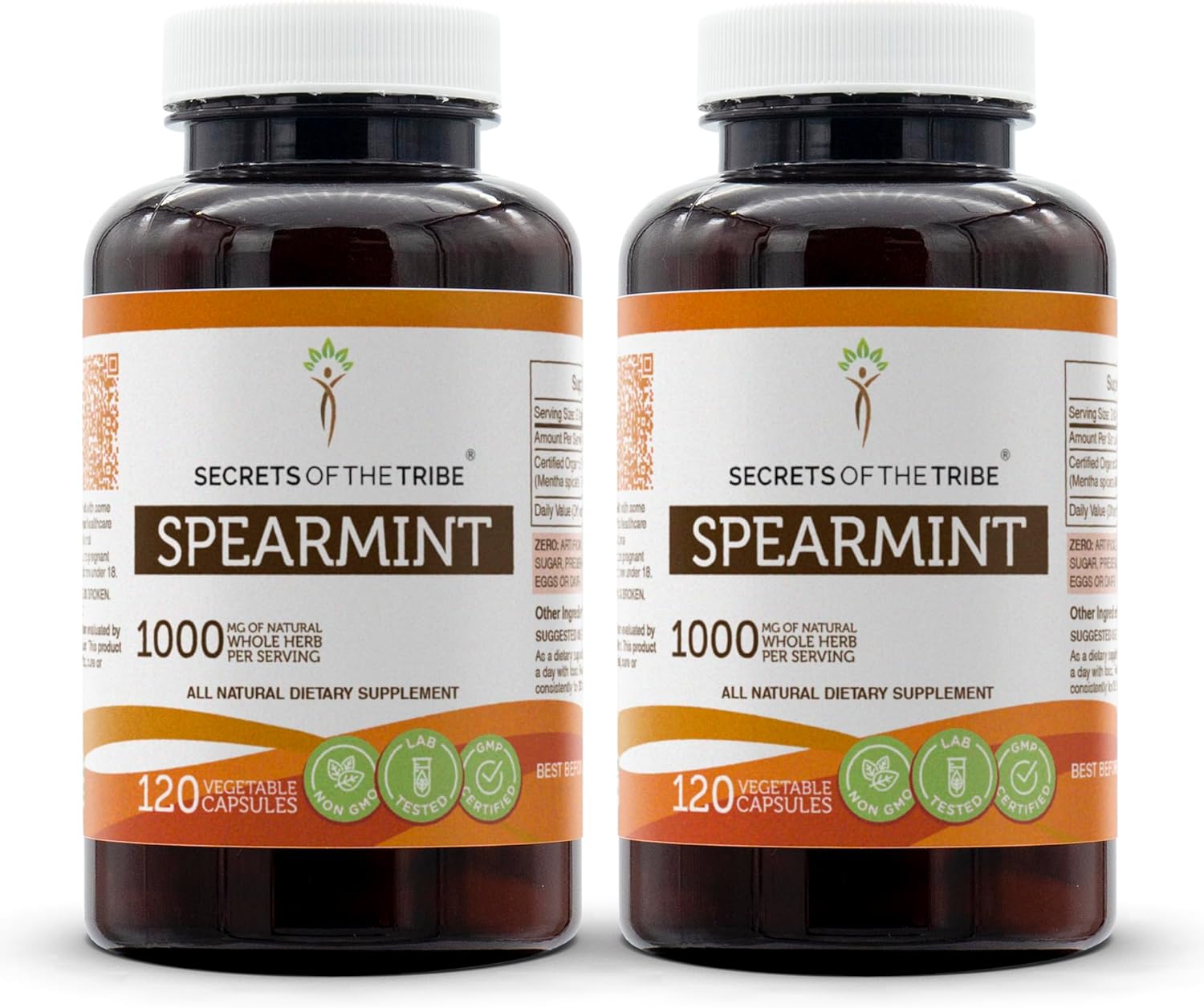 1000 mg Spearmint Capsules for Women's Hormone Support - 240 Capsules