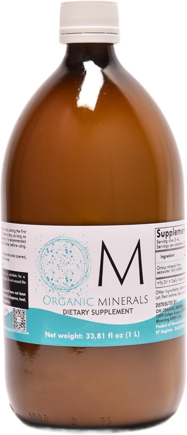 1000 mL OM Organic Minerals Ormus Concentrate for Sea Water Trace Elements - Premium Marine Ormus Supplement