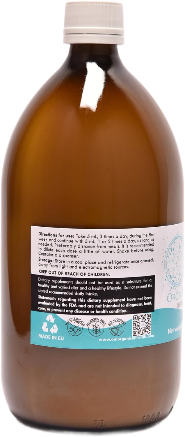 1000 mL OM Organic Minerals Ormus Concentrate for Sea Water Trace Elements - Premium Marine Ormus Supplement