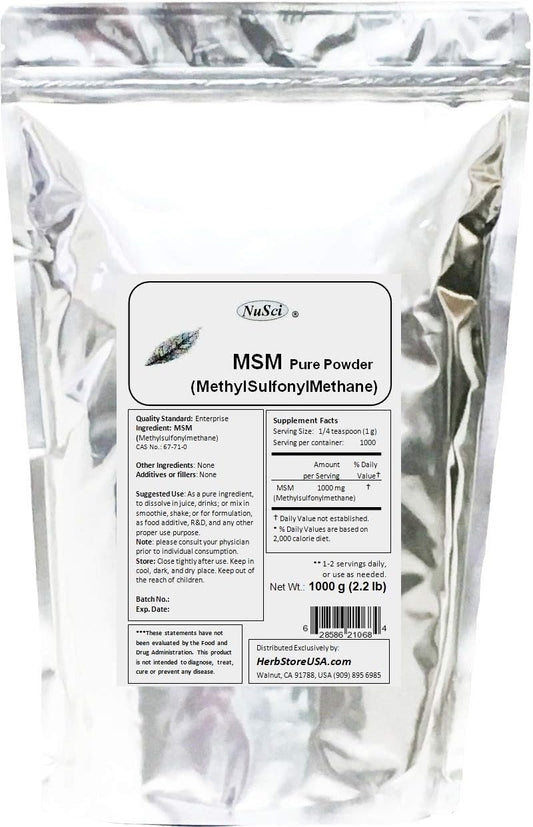 1000g NuSci MSM Methylsulfonylmethane Pure Powder Supplement