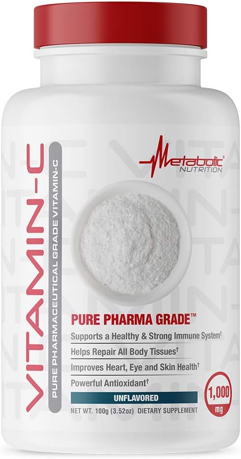 1000mg High Absorption Vitamin C Supplement - Pure Pharma Grade Ascorbic Acid - 100g