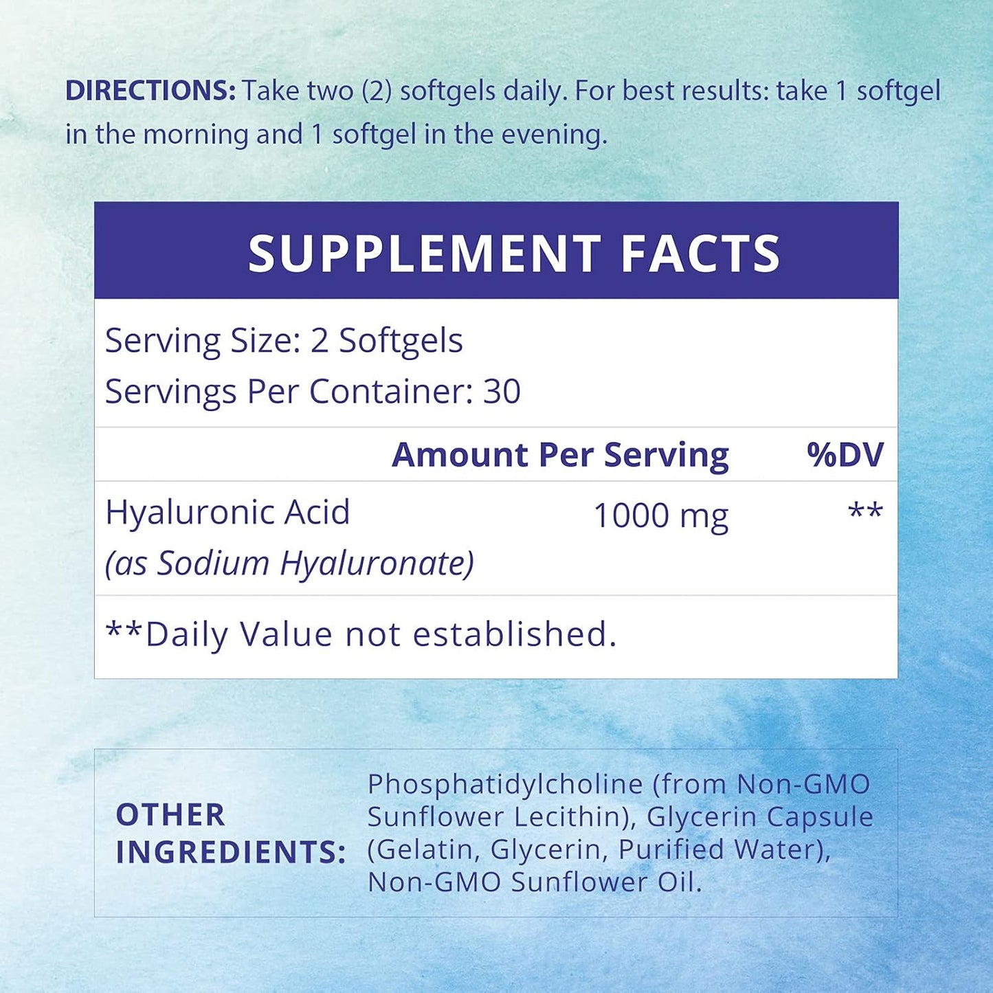 1000mg Liposomal Hyaluronic Acid Capsules for Skin, Joint, and Dermal Repair - Pure Dietary Supplement for Men and Women by ChritBubble