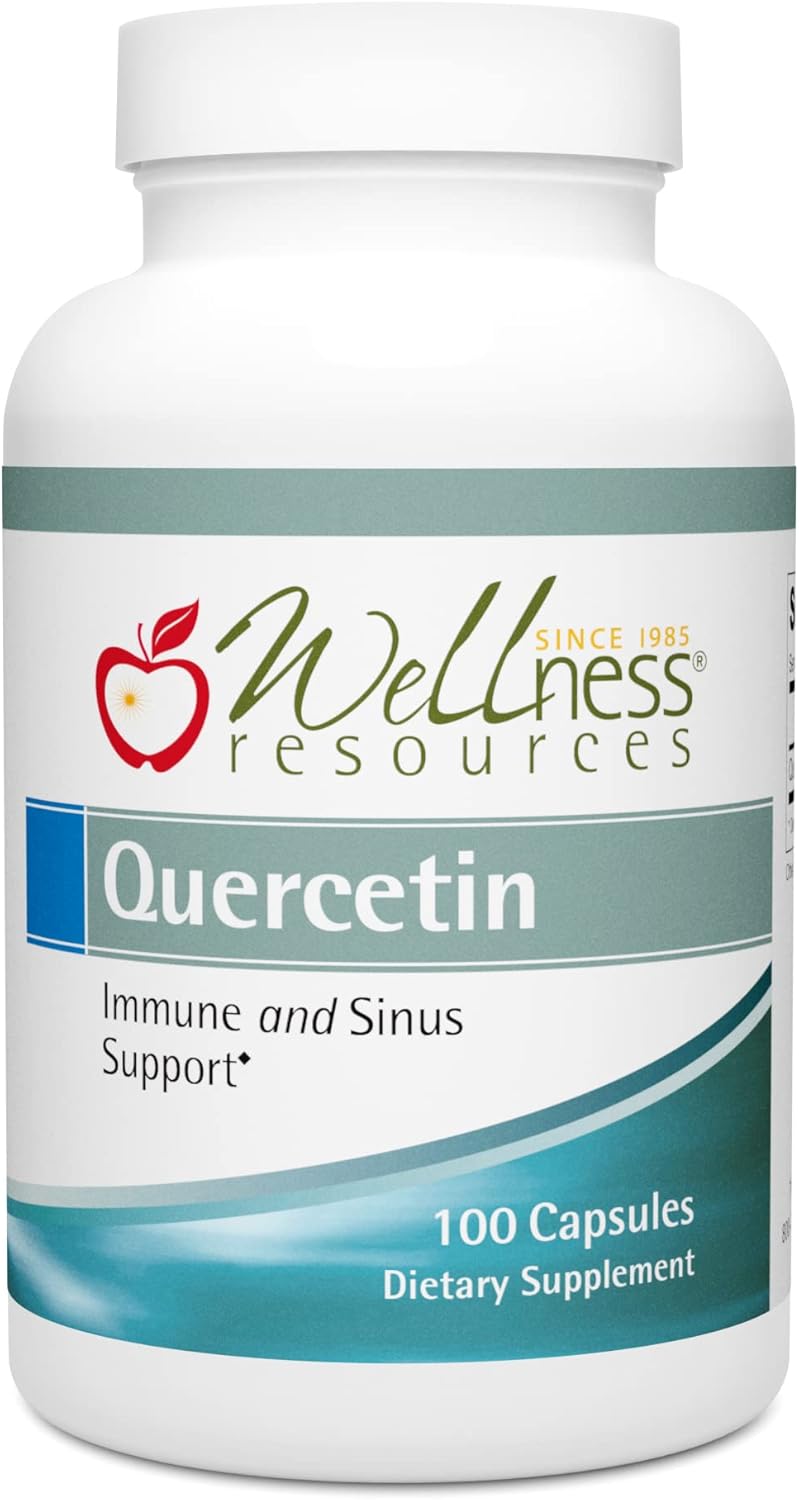 1000mg Quercetin Capsules for Immune, Sinus, and Allergy Support - Vegan and Non-GMO - 100 Capsules