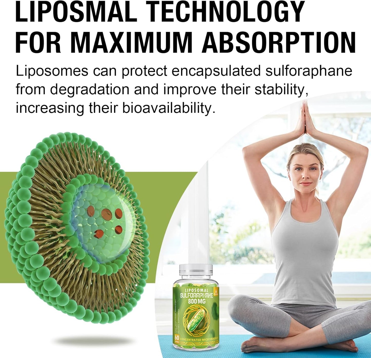 1000mg Rosmolo Liposomal Palmitoylethanolamide + 800mg Dual-Delivery Liposomal Sulforaphane for Enhanced Absorption