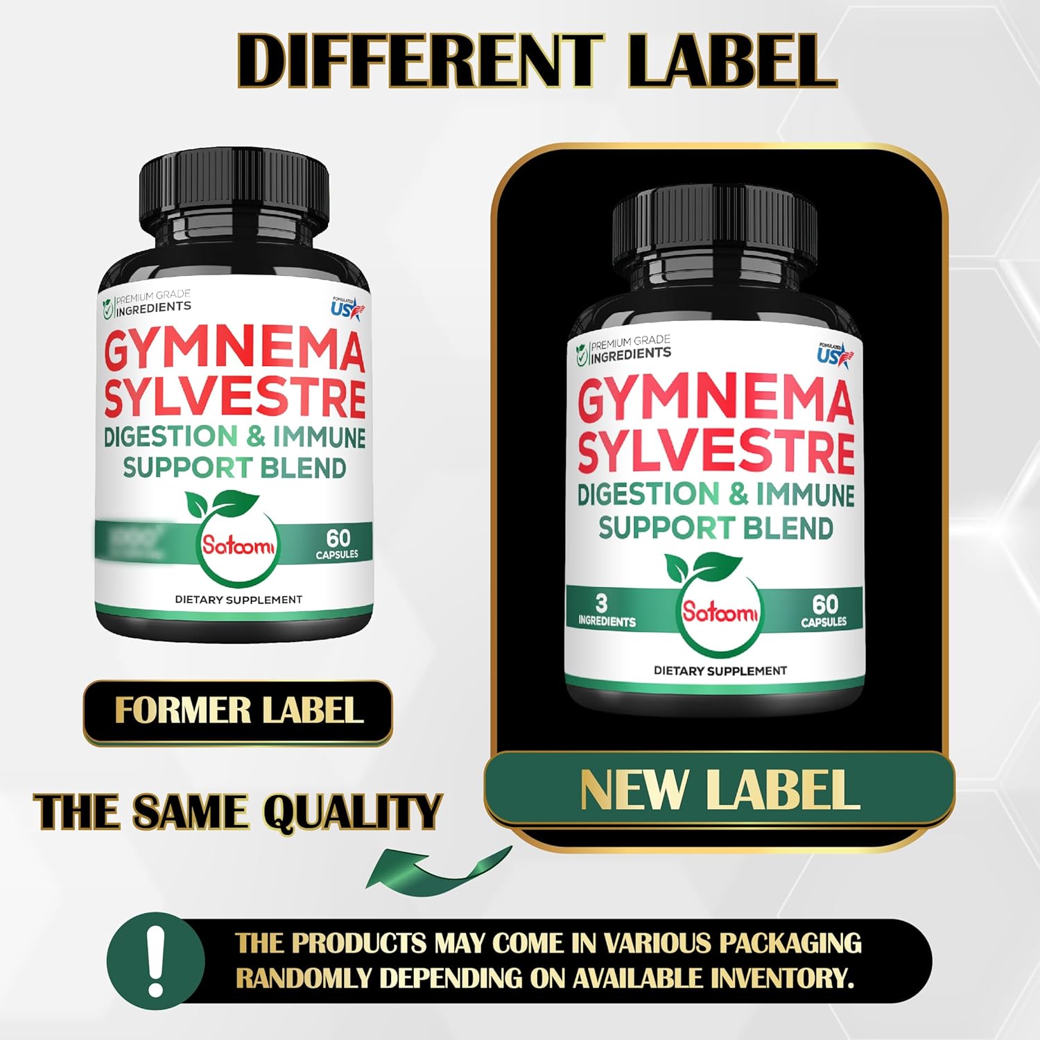 1000mg Satoomi Extract 20:1 Gymnema Sylvestre Supplements with Berberine HCl, Ceylon Cinnamon, Elderberry - Immune System & Circulatory Health Support - 60 Capsules