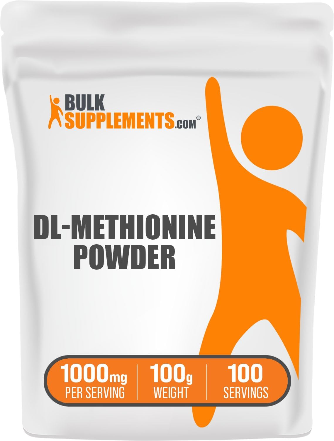 100g DL-Methionine Powder Supplement - Amino Acid Choline Nutrition - Bulk Amino Acid Nutritional Supplements
