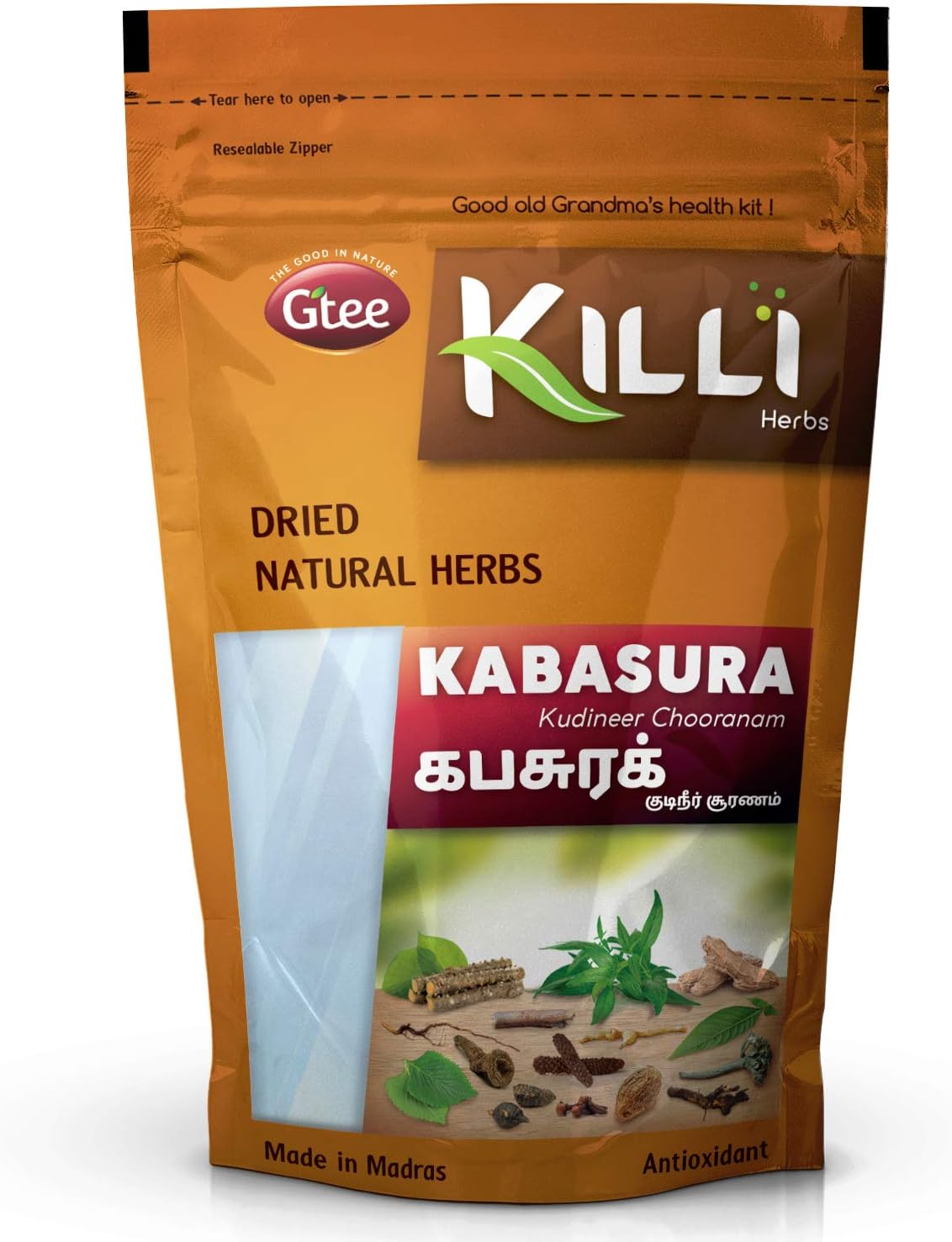 100g KILLI Kabasura Kudineer Chooranam - Traditional Herbal Remedy