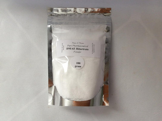 100g Nature Land Candles DMAE Bitartrate Powder for Skin Tightening and Wrinkle Reduction - Topical and Oral Use