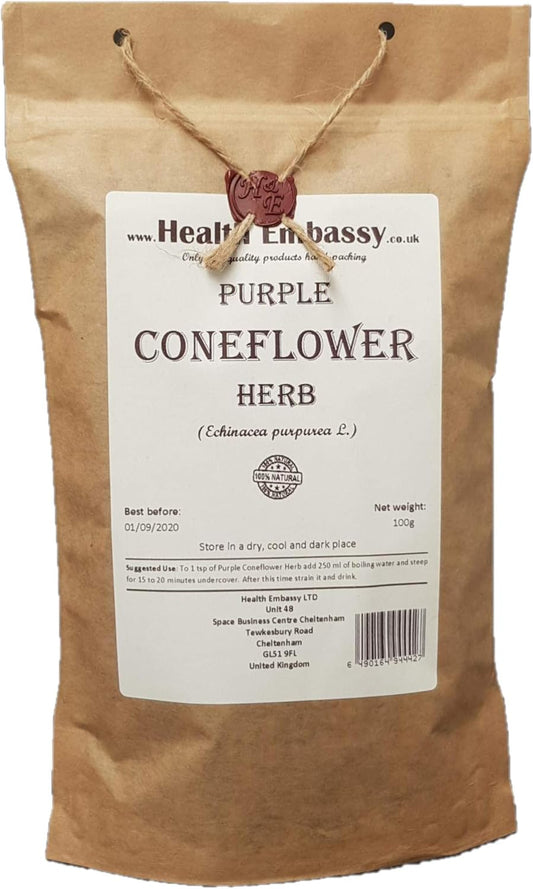 100g of Health Embassy Echinacea Purpurea L Herb - 100% Natural
