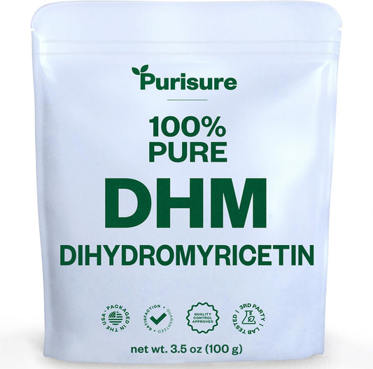 100g Purisure Dihydromyricetin Powder: Liver Support & Overall Wellness, Pure DHM Supplement for Stress-Free Nights - BoostGo Australia