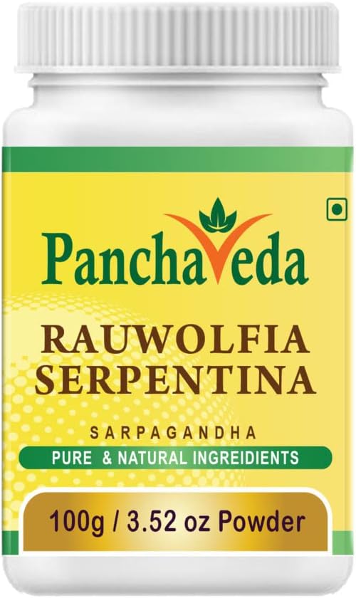100g Rauwolfia Serpentina Powder - Sarpagandha Churna, Indian Snakeroot - Herbal Dietary Supplement