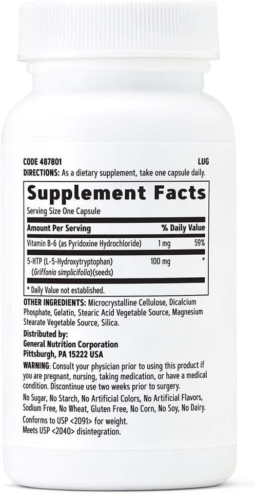 100mg 5-HTP Supplement | 30 Capsules by GNC