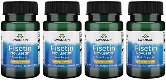 100mg Fisetin Capsules - Molecularly Similar to Apigenin, Luteolin, Quercetin - 30 Veg Capsules