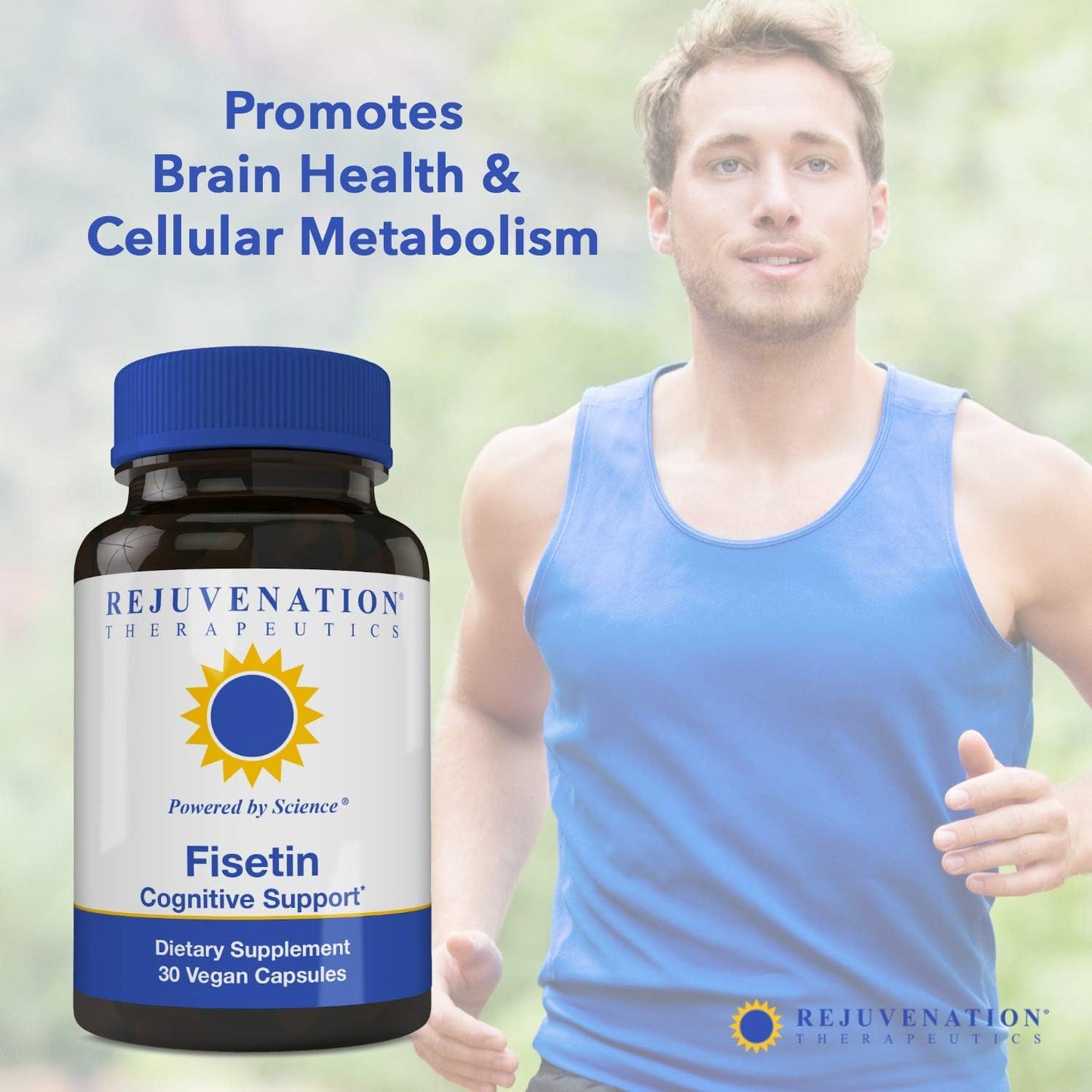 100mg Fisetin Senolytic Dietary Flavonoid Veggie Capsules - Non-GMO, Vegan, Gluten-Free by Rejuvenation Therapeutics