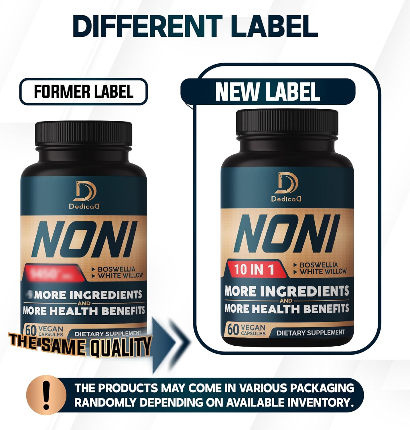 10in1 Noni Capsules with Elderberry, Boswellia, Turmeric & Ginger - 4 Month Supply for Muscle, Joint, Digestive & Immune Support - 2 Packs of 60 Vegan Capsules - Non-GMO & Gluten-Free