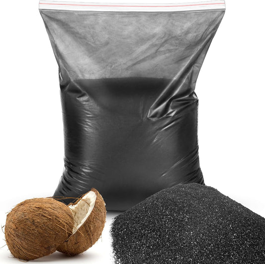 10lbs Activated Charcoal Powder Bulk - Coconut Charcoal Pellets for Water Filtration and Air Filters - Granular Activated Carbon (GAC) - 0.02 x 0.07 Inch Size