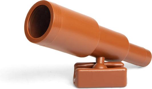 11" Brown Pirate Telescope for Kids Outdoor Playset - Barcaloo Playhouse Accessory for Backyard Treehouse, Jungle Gym, or Swing Set