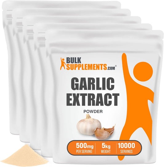 11 lbs Bulk Garlic Extract Powder - Antioxidants & Blood Circulation Supplement - Pure Garlic Supplements for Health - 5 kg Size