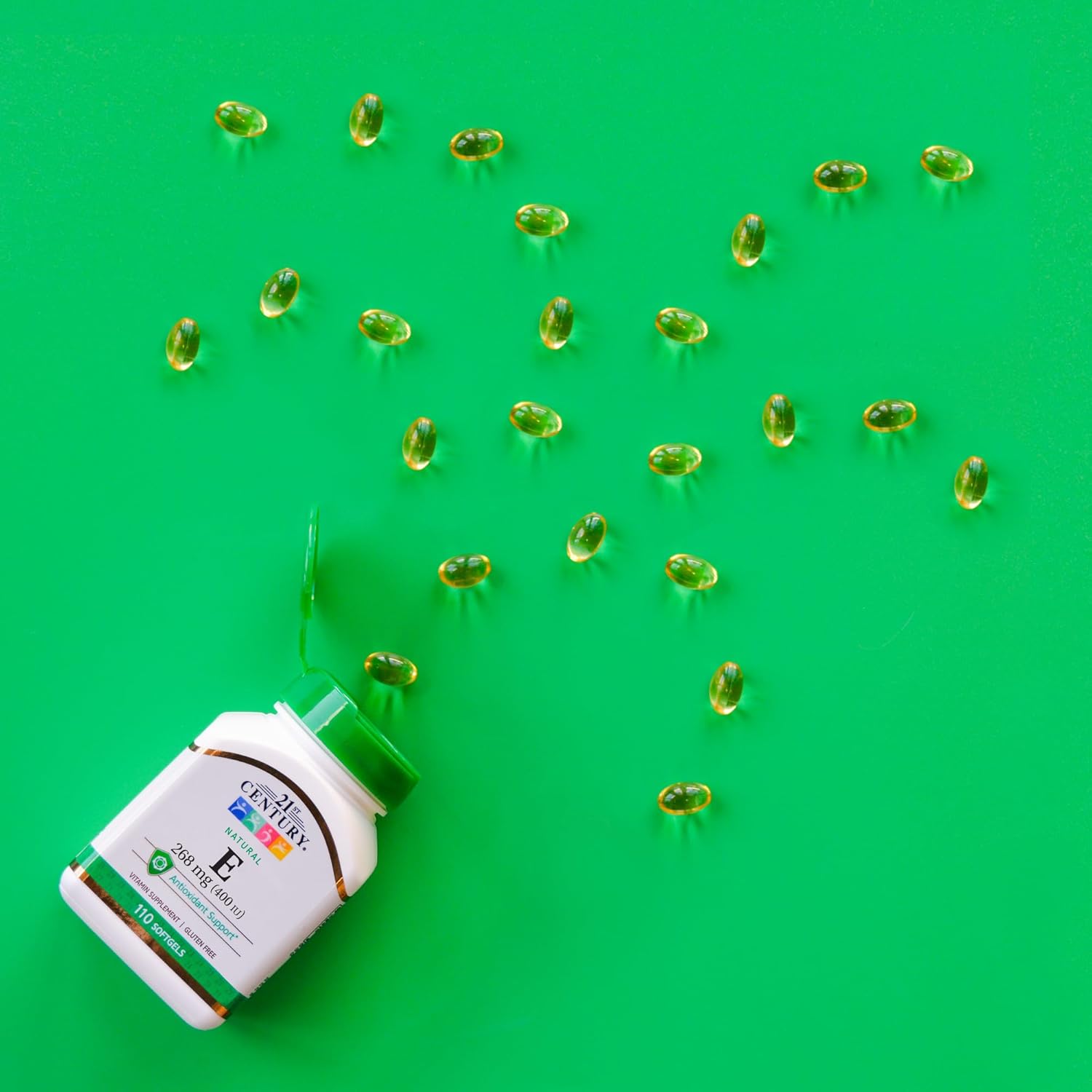 110-Count 21st Century E 400 I.U. Natural (D-Alpha) Softgels for Immune Support