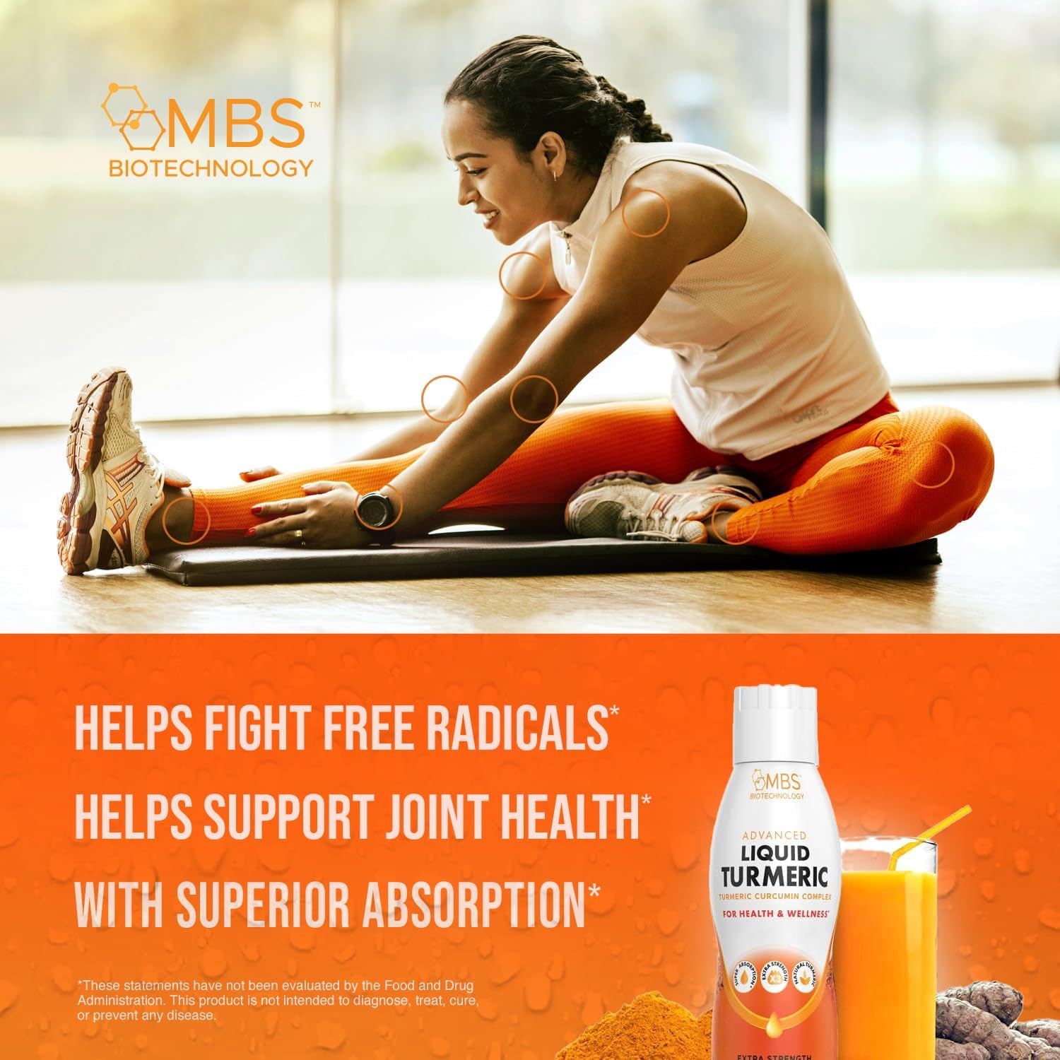 1100mg Turmeric Curcumin with Black Pepper Bioperine for Joint Support and Enhanced Absorption - 35 Servings with Vitamins C, D3, E, and B2